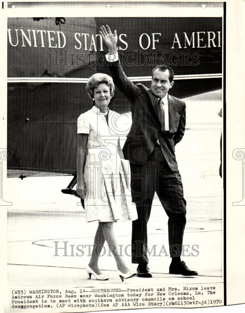 1970 Press Photo President Andrews Air Force Base - Historic Images