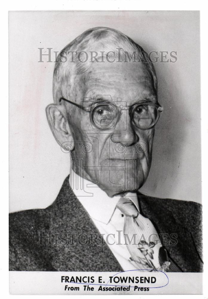 1957 Press Photo Francis Townsend  American Physician - Historic Images