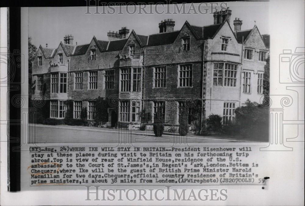 1959 Press Photo Chequers country prime minister UK - Historic Images