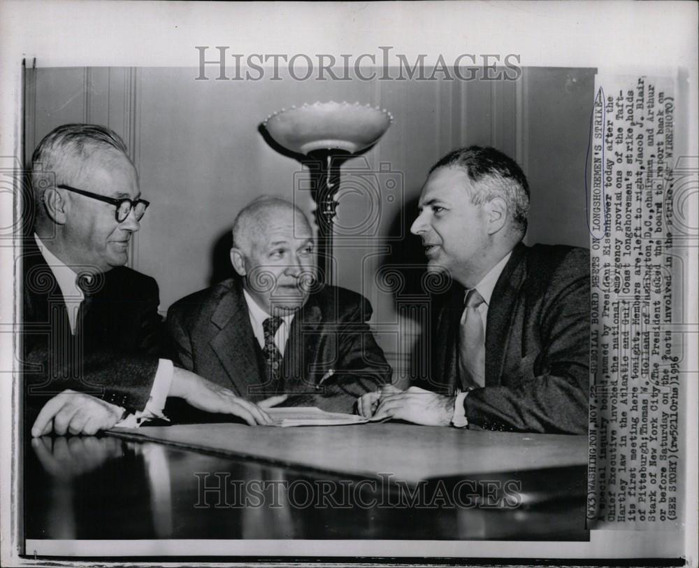 1956 Press Photo Thomas Holland Jacob Blair Stark - Historic Images