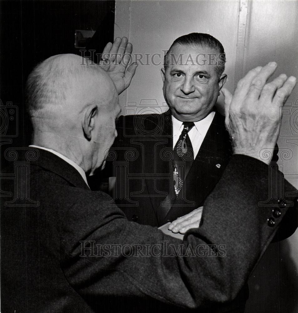 1953 Press Photo Michael J. Bartholomew Attorney - Historic Images