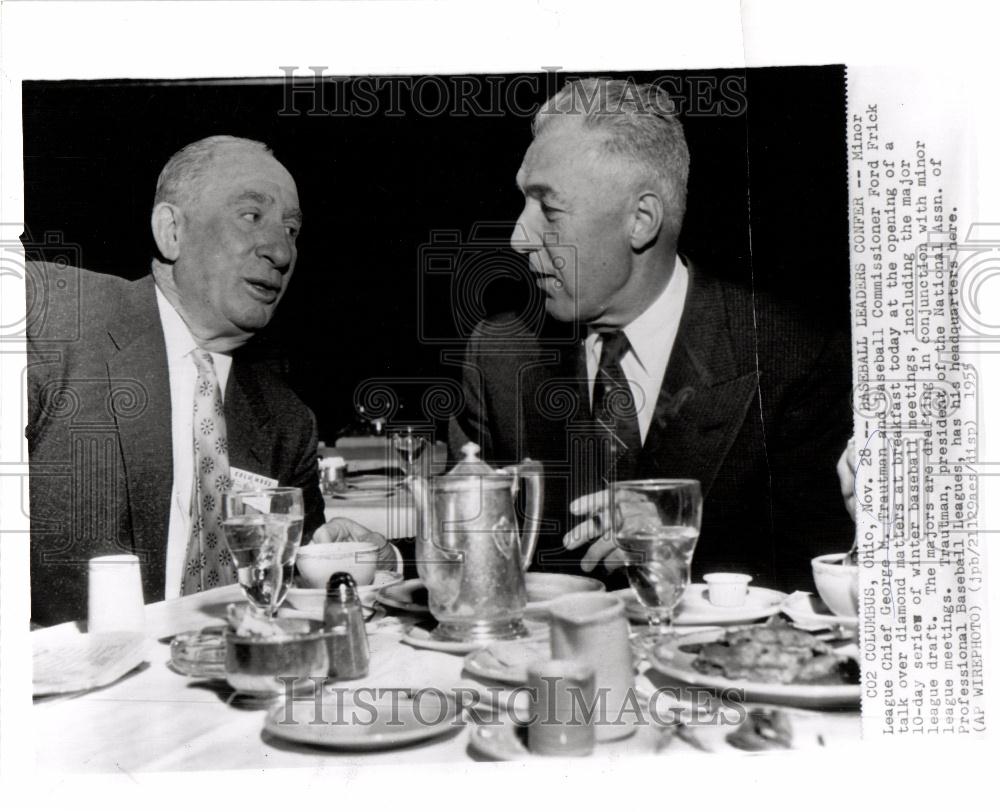 1955 Press Photo george trautman american assn presiden - Historic Images