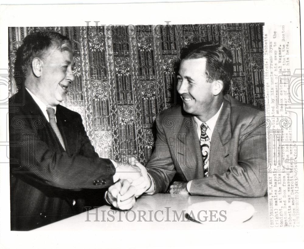 1947 Press Photo George Tebbetts Frank Ryan - Historic Images