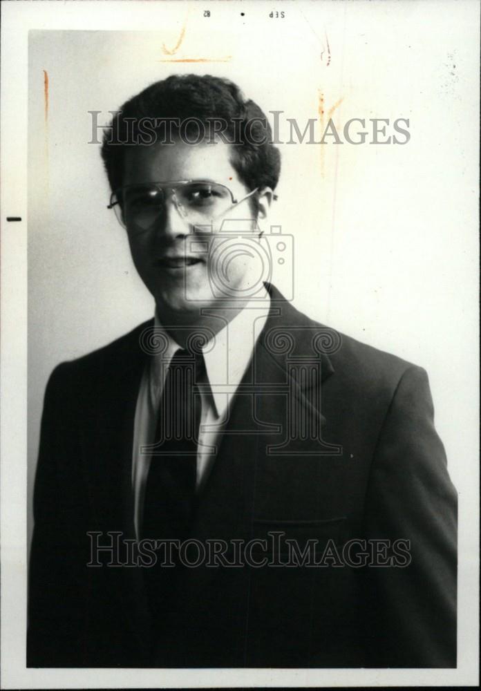 1982 Press Photo Brian Cybul County Commissioner - Historic Images