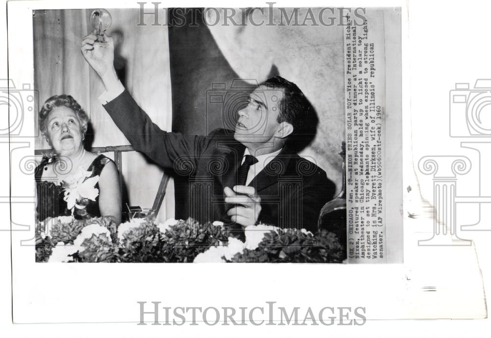 1960 Press Photo richard nixon dinner chicago - Historic Images