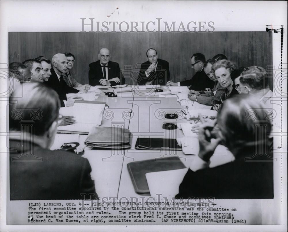 1961 Press Photo constitutional convention committee - Historic Images