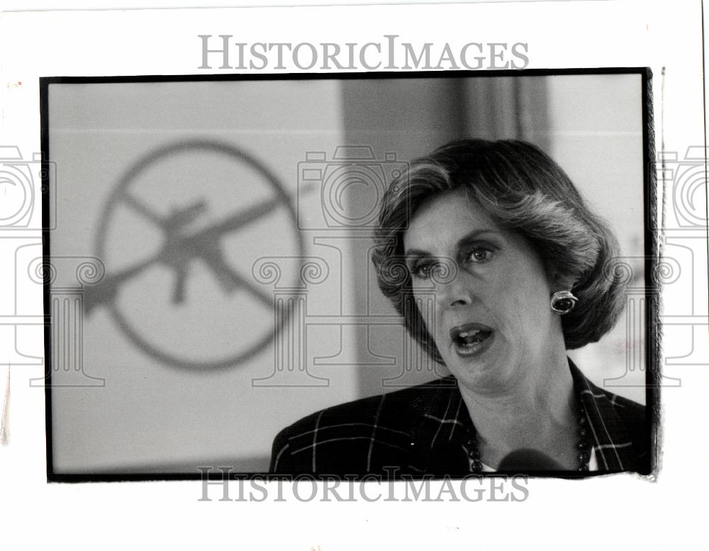 1989 Press Photo Sarah Brady wife secretary White House - Historic Images