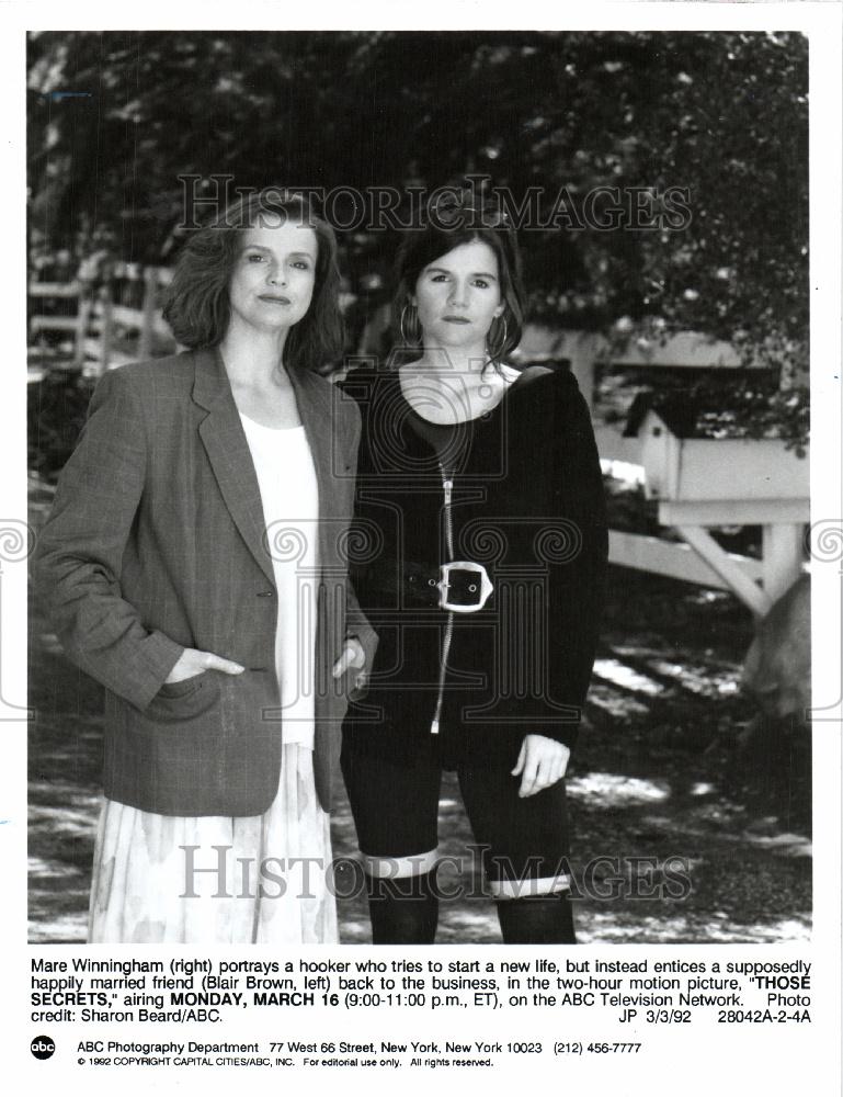 1992 Press Photo Mare Winningham ,Blair Brown - Historic Images