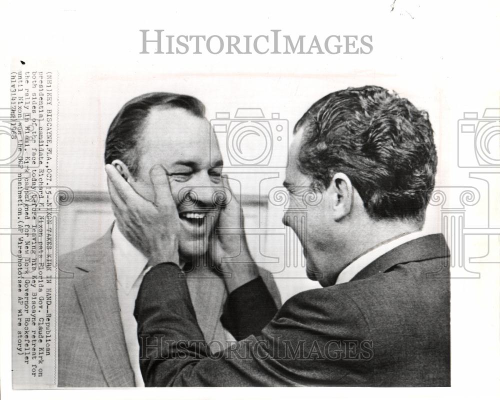 1968 Press Photo Claude Kirk  Richard Nixon President - Historic Images