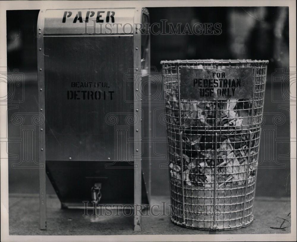 1953 Press Photo Litter Basket - Historic Images