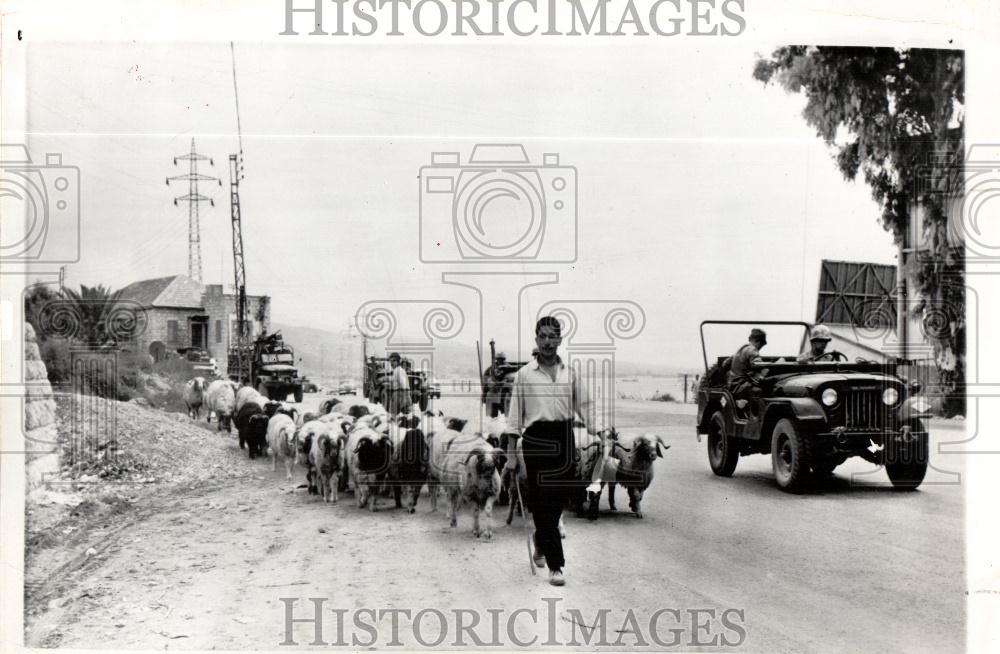 1958 Press Photo strife torn Lebanon - Historic Images