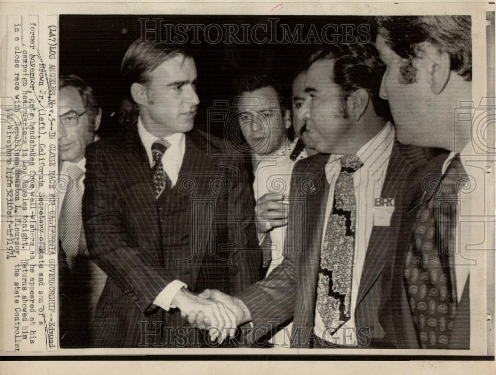 1974 Press Photo Edward Brown California Secretary - Historic Images