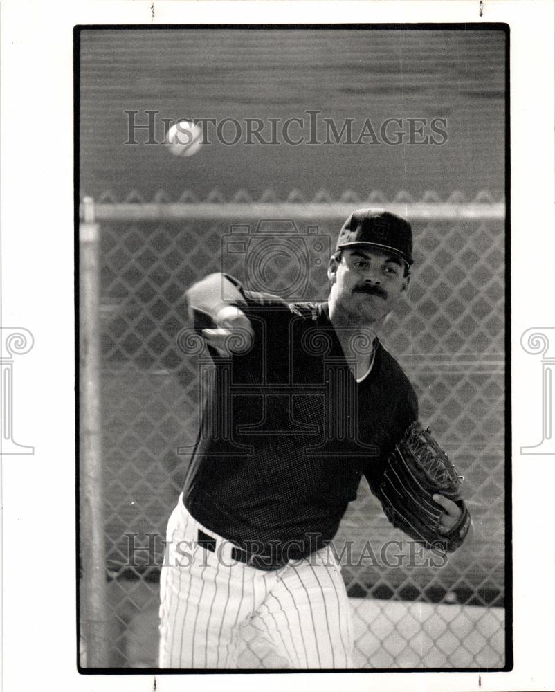 1989 Press Photo Walt Terrell Detroit Tigers pitcher - Historic Images