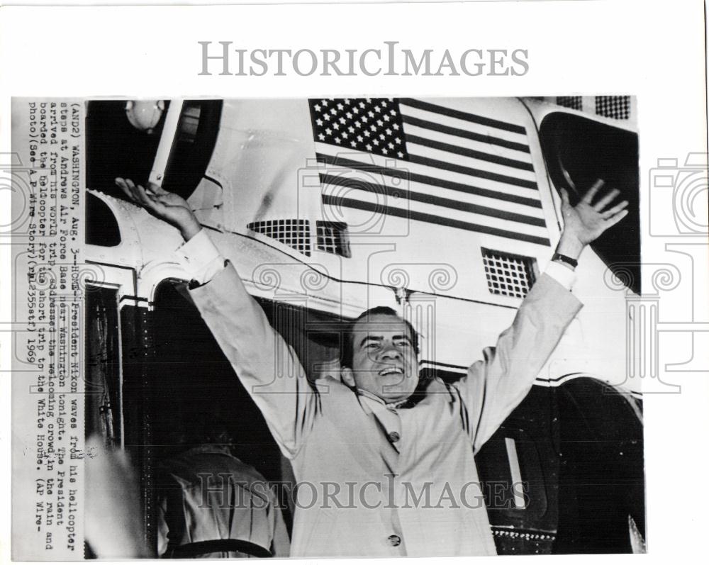 1969 Press Photo President Richard M. Nixon Watergate - Historic Images