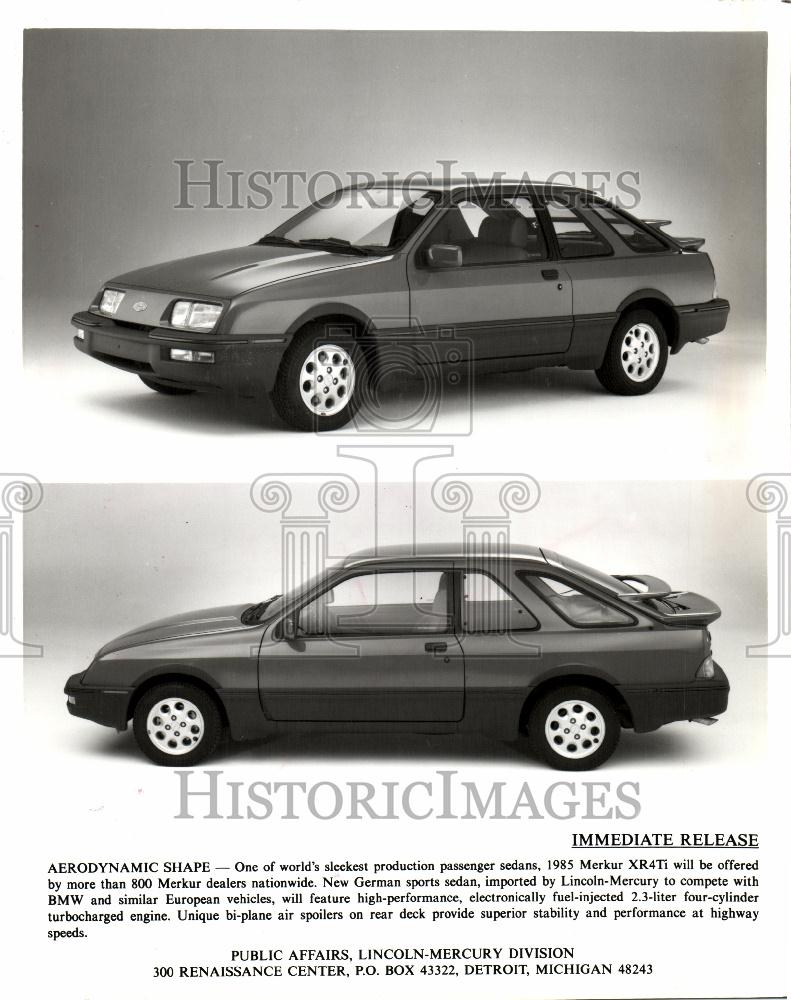 1988 Press Photo Lincoln-Mercury Merkur XR4Ti 1985 - Historic Images