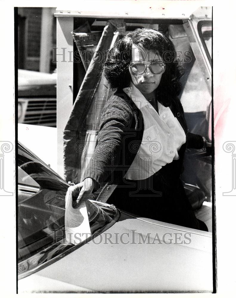 1979 Press Photo Meter Maid June Cummings - Historic Images