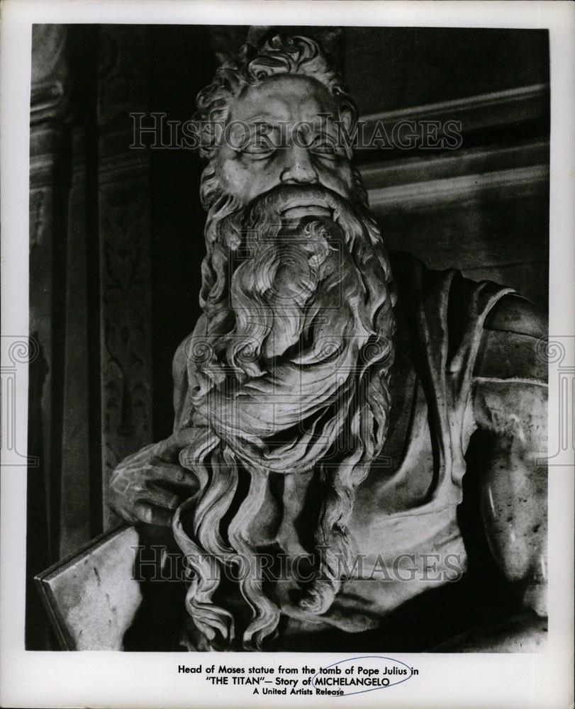 1951 Press Photo Michelangelo  Moses Statue Pope Julius - Historic Images