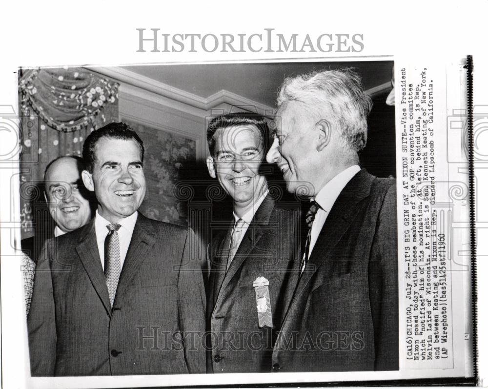 1960 Press Photo Richard Nixon GOP convention nominated - Historic Images