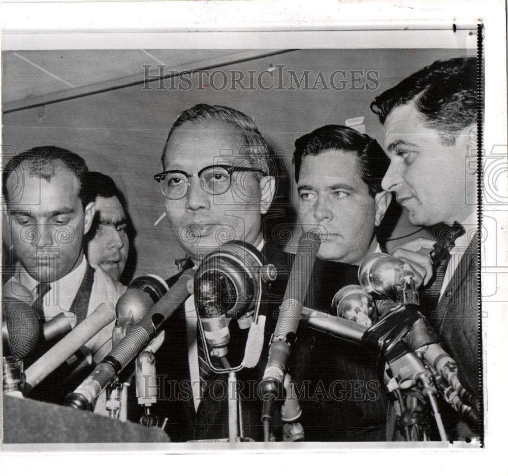 1962 Press Photo U Thant press conference Cuba - Historic Images