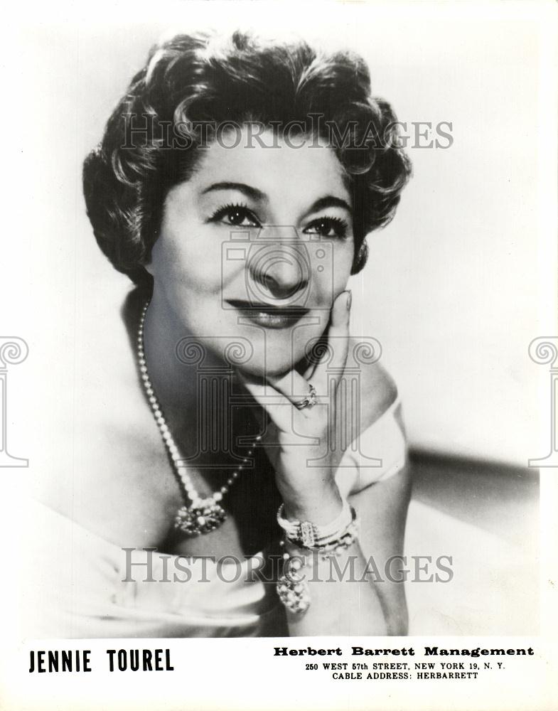 1963 Press Photo Jennie Tourel American Soprano - Historic Images