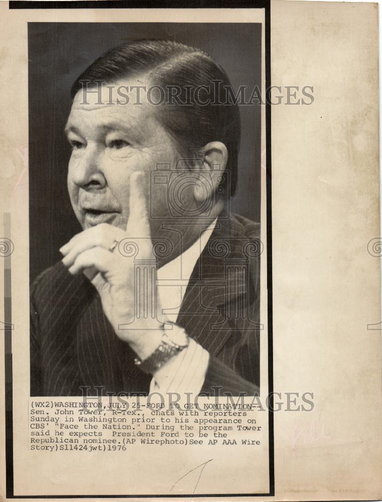 1978 Press Photo Sen. John Tower Face the Nation - Historic Images