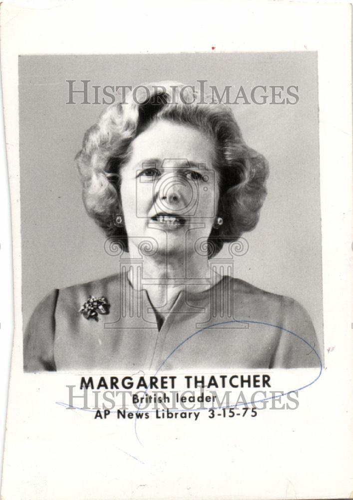 1975 Press Photo PM Margaret Thatcher British leader - Historic Images