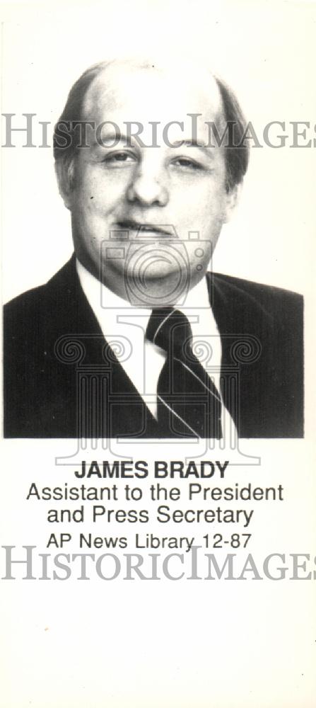 1988 Press Photo James Brady Assistant To The President - Historic Images