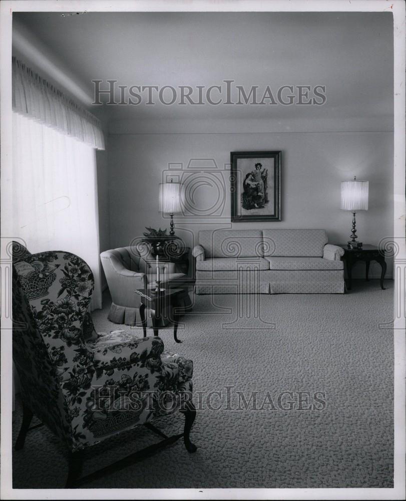 1963 Press Photo Living Room d?cor - Historic Images