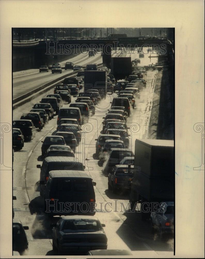 1990 Press Photo Lodge Freeway accident schaefer - Historic Images