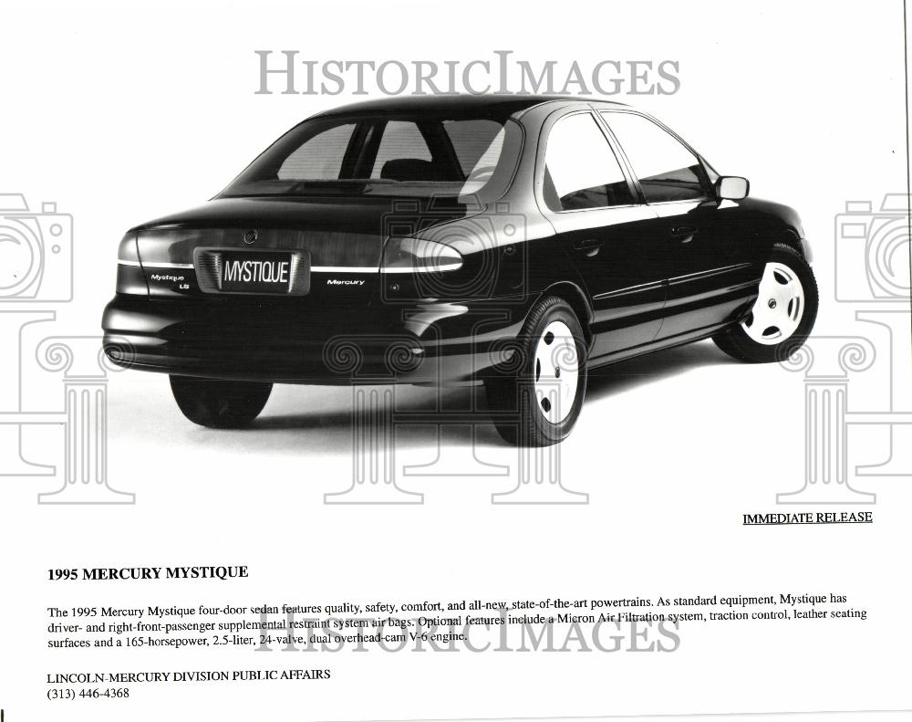 1994 Press Photo Mercury Mystique V-6 Engine - Historic Images
