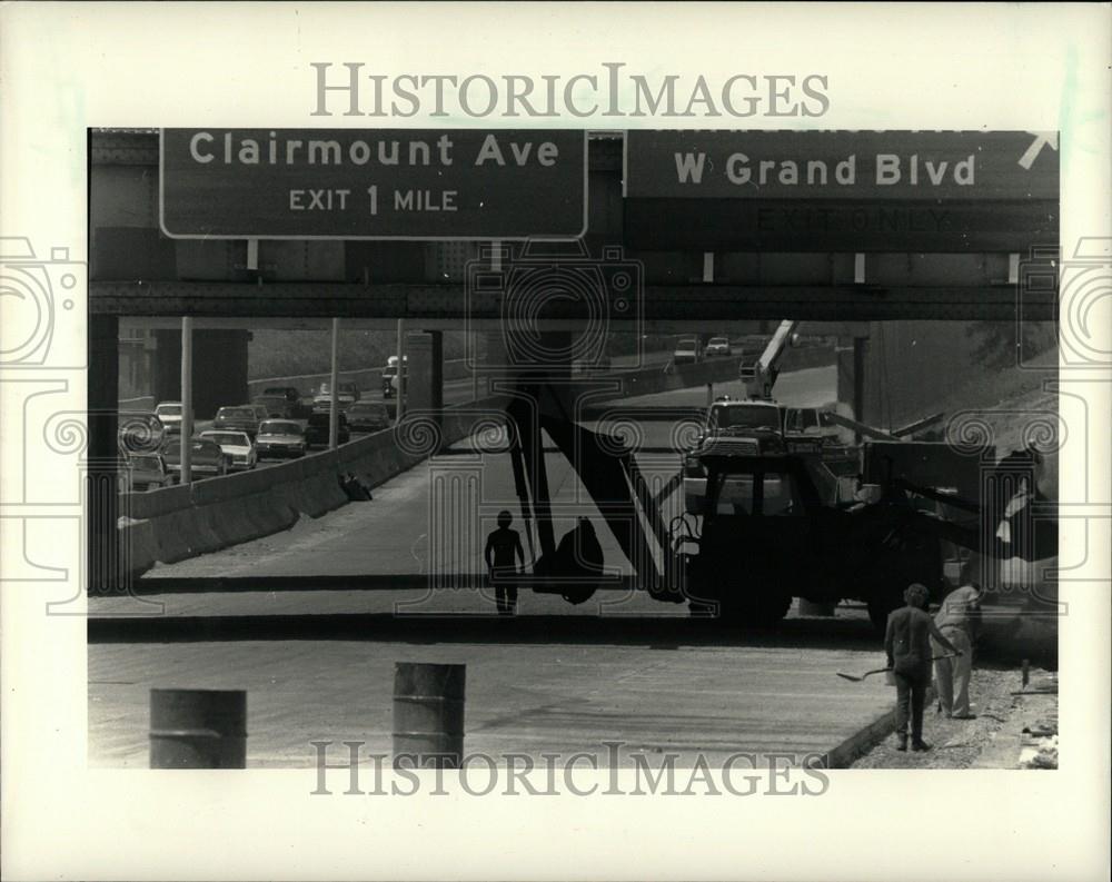 1987 Press Photo Northbound Lodge Freeway W.Grand Blvd - Historic Images