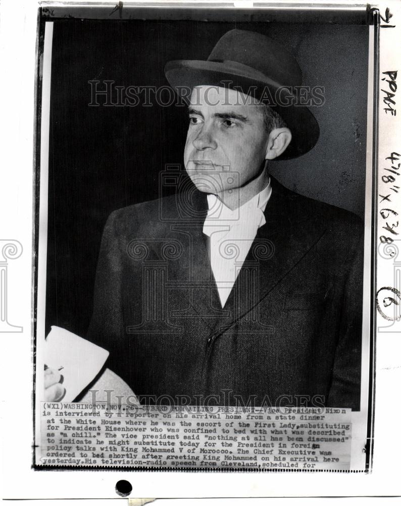 1957 Press Photo US Vice President Richard Nixon 1957 - Historic Images