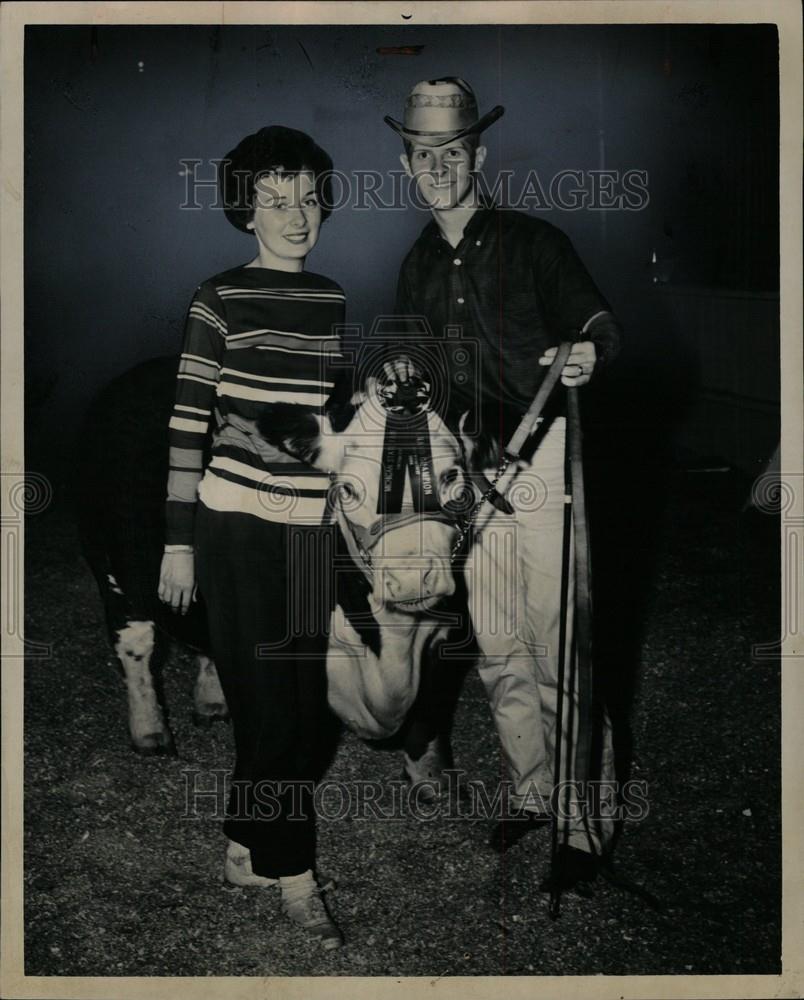 1962 Press Photo Gary Roberta Minish Michigan St Fair - Historic Images