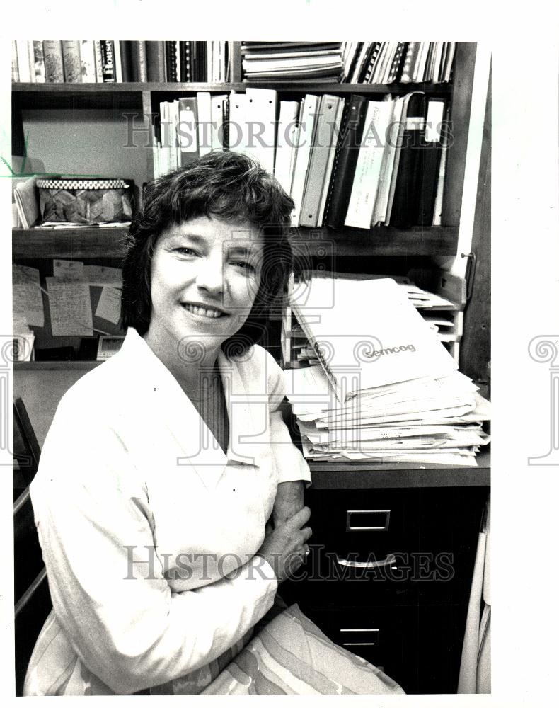1987 Press Photo Nancy Davis Ann Arbor Supervision - Historic Images