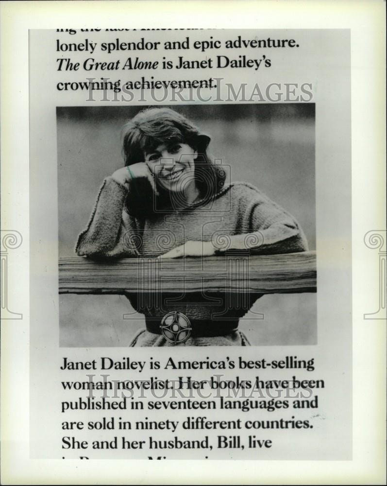 1986 Press Photo Janet Dailey American Author Novel - Historic Images
