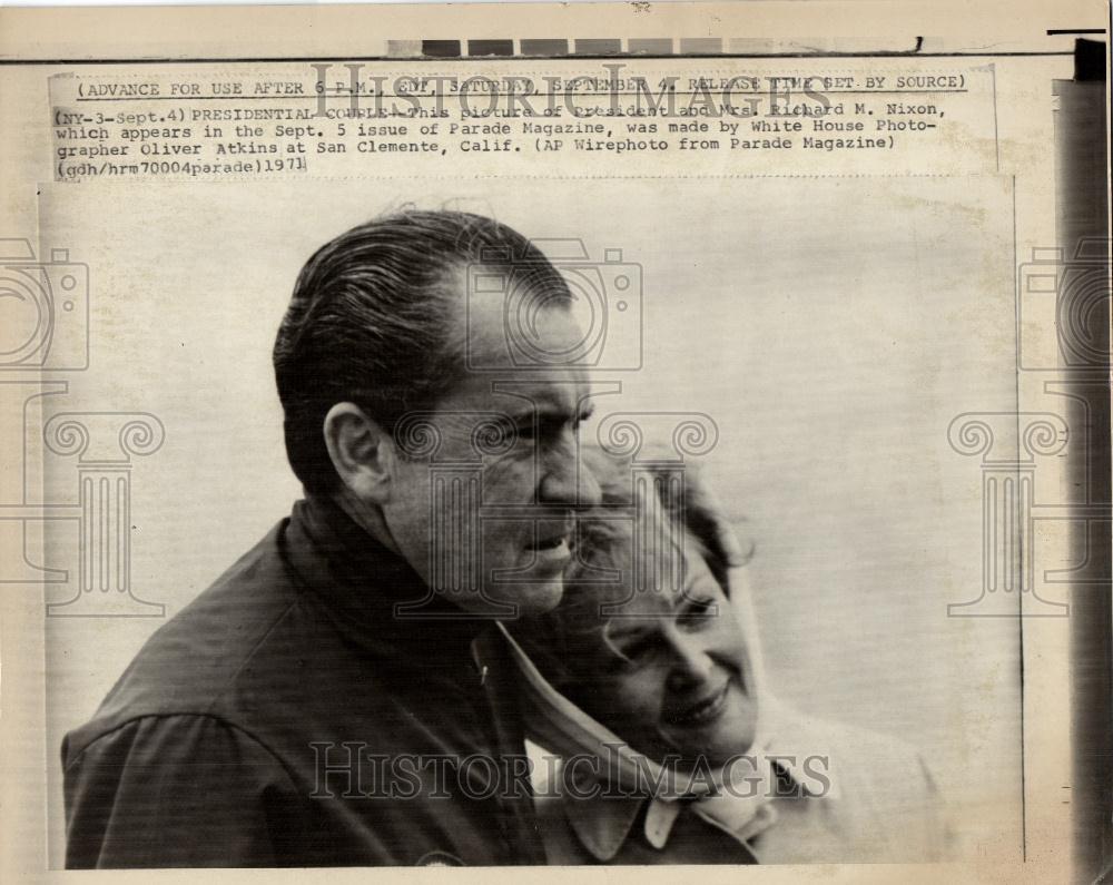 1971 Press Photo Richard Nixon wife portrait - Historic Images