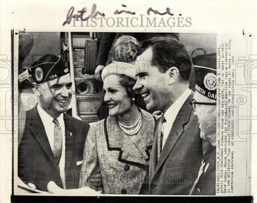 1960 Press Photo john davis richard nixon arrival - Historic Images