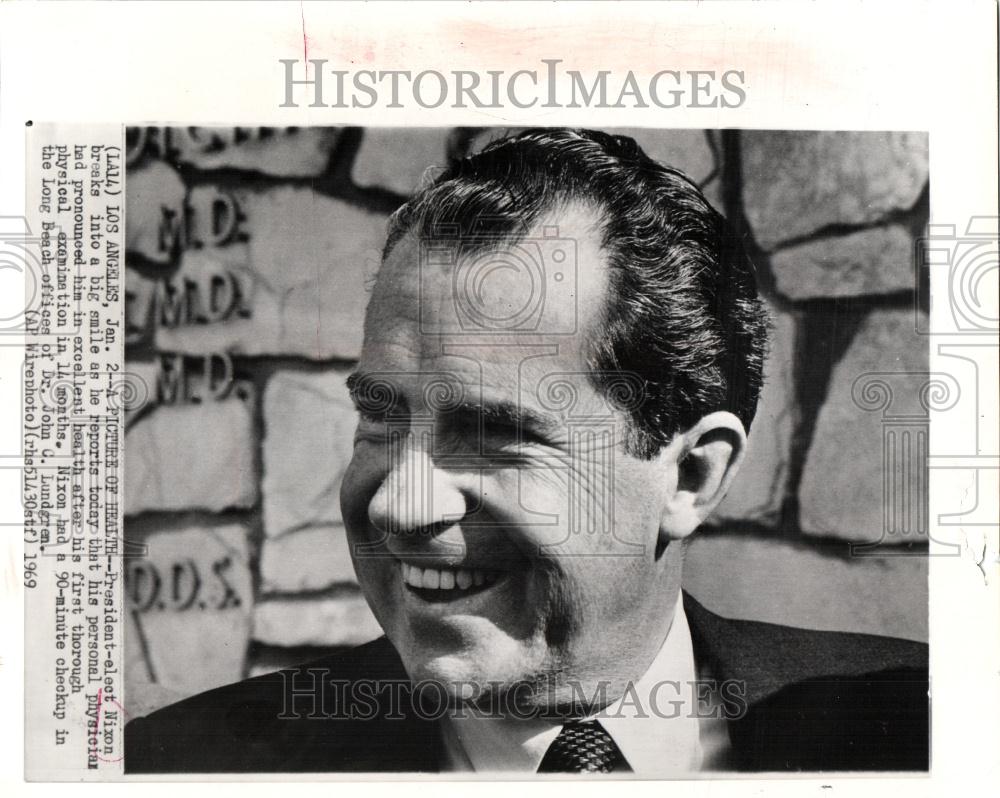 1969 Press Photo nixon reported excellent health - Historic Images