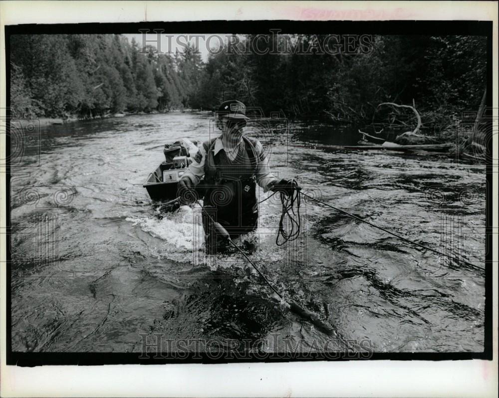 1990 Press Photo AuSable River Michigan - Historic Images