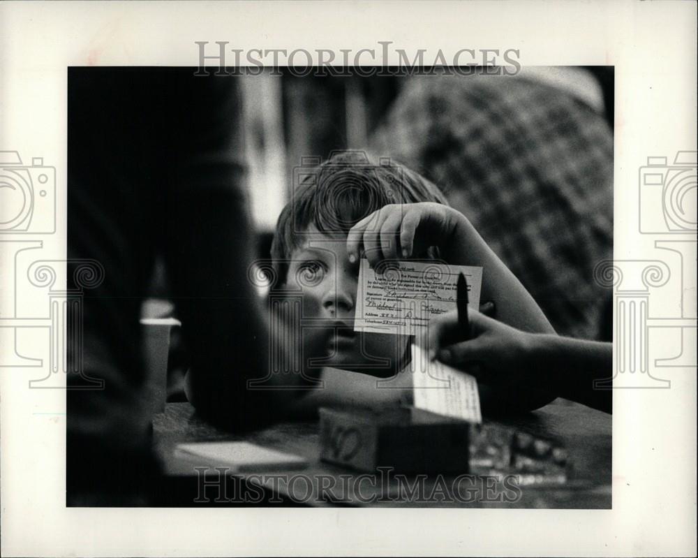 1983 Press Photo MATTHEW FAULS CONLEY LIBRARY - Historic Images