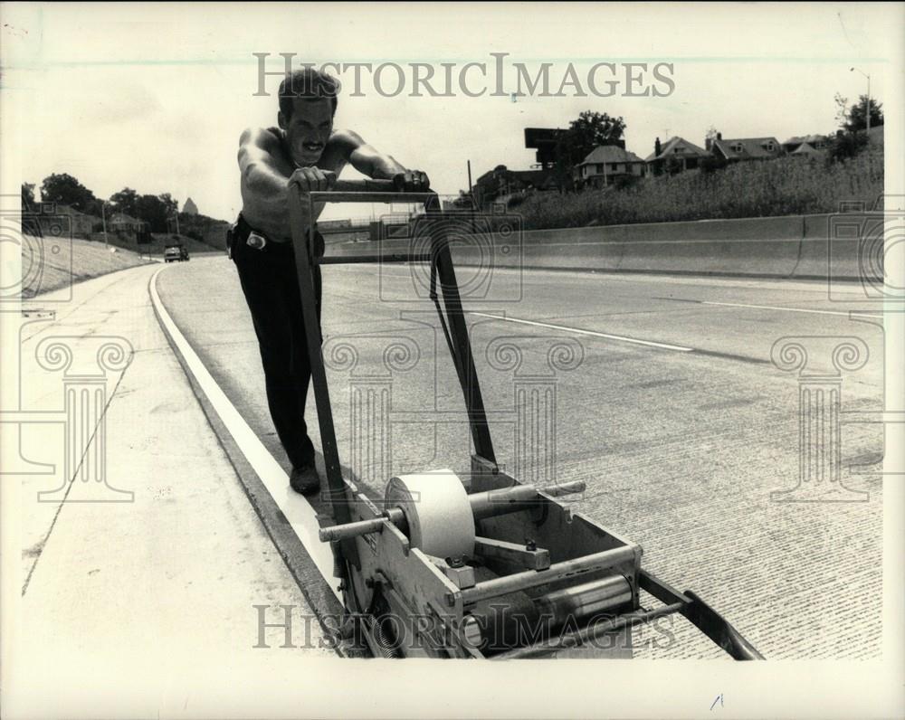 1987 Press Photo Jim Valente Sterling Heights Ron lane - Historic Images