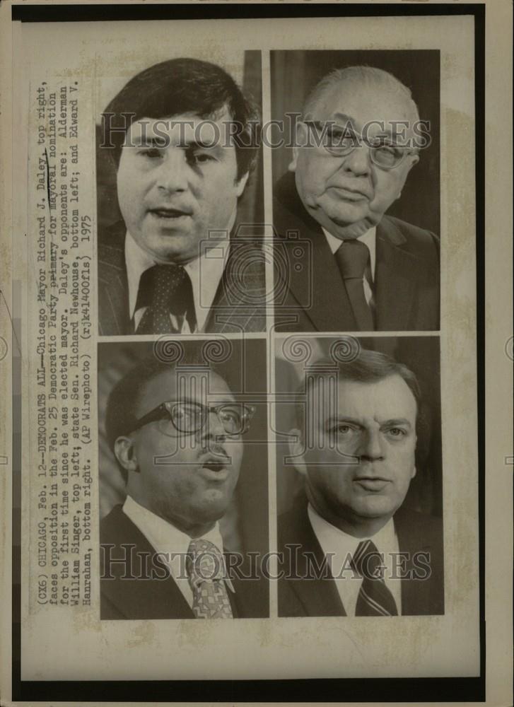 1975 Press Photo Chicago Mayor Richard J. Daley Edward - Historic Images