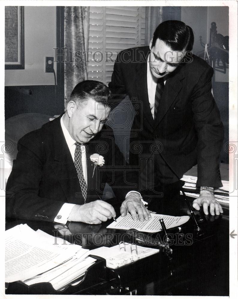 1959 Press Photo First State signing - Historic Images