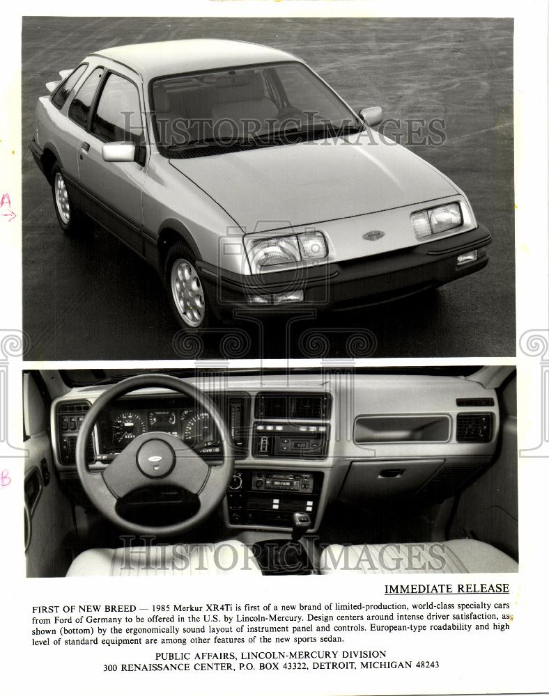 1986 Press Photo The Merkur XR4Ti automobile - Historic Images