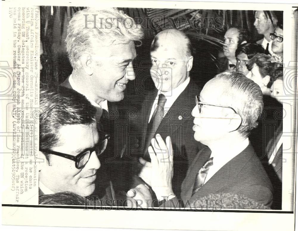 1970 Press Photo UN United Nations anniversary U Thant - Historic Images