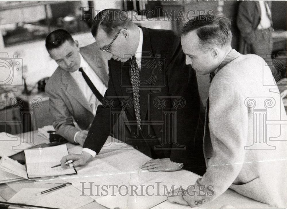 1955 Press Photo Herb Niles Jack Leaper jet pilot - Historic Images