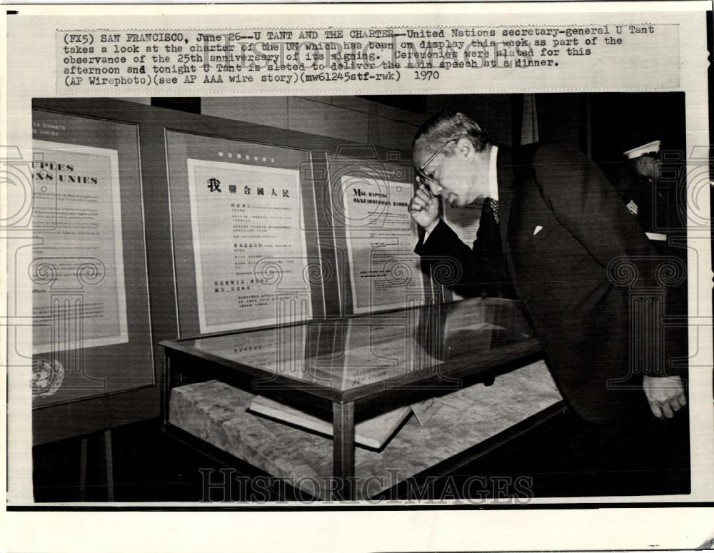 1970 Press Photo U Tant and the Charter - Historic Images