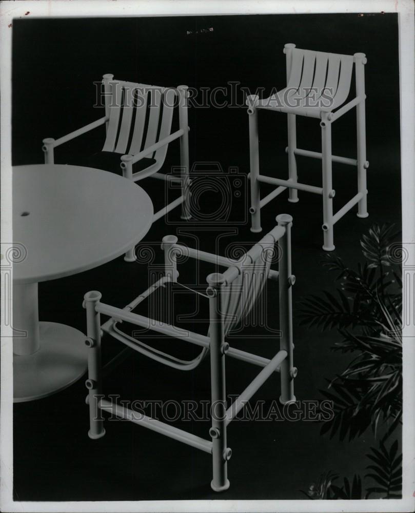 1970 Press Photo Lilain Bruan, pation furniture - Historic Images