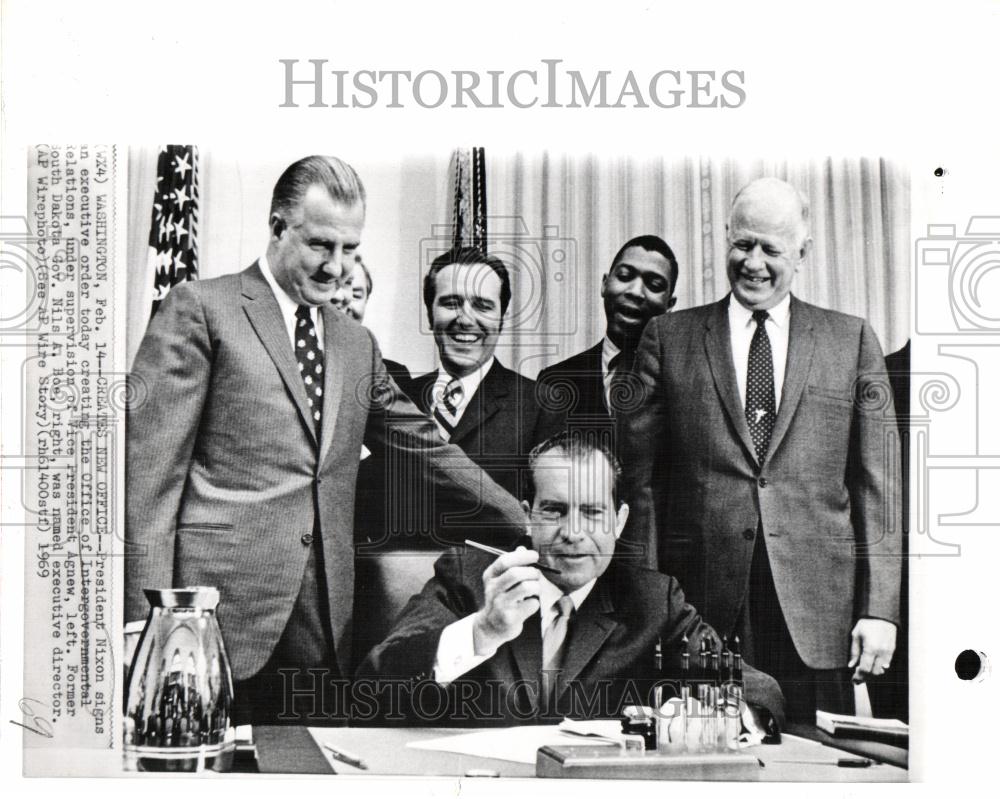 1969 Press Photo President Nixon Intergovernmental - Historic Images