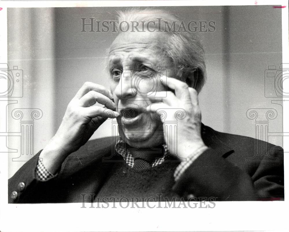 1985 Press Photo Author Studs Terkel Journalist - Historic Images